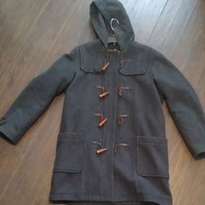 Abercrombie gray wool toggle coat sz Medium
